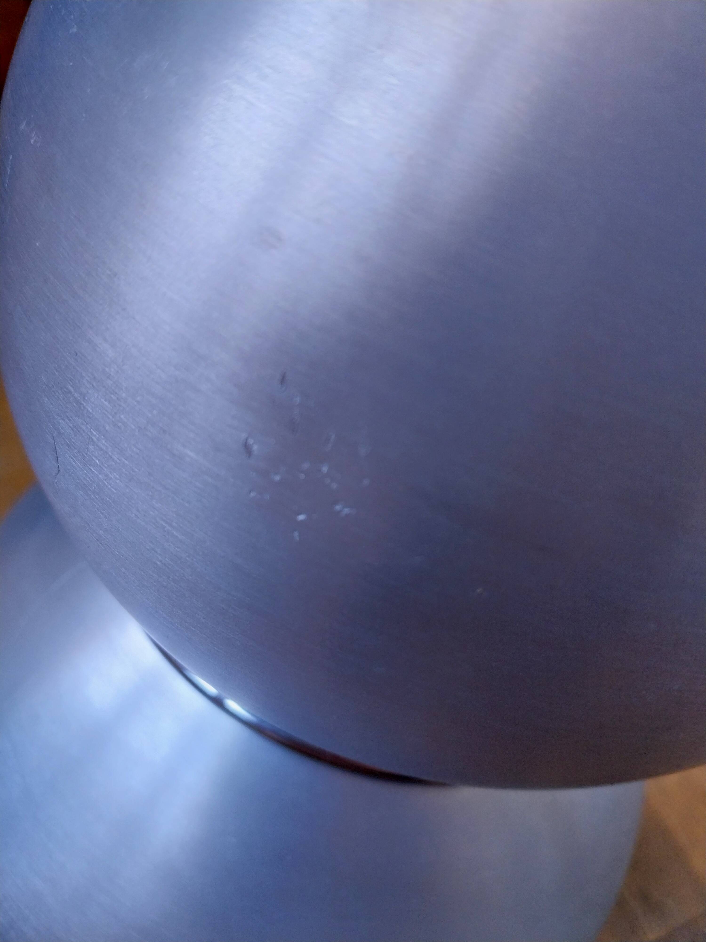 Lampe Bubble en aluminium brossé année 70