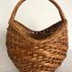 Woven wicker ball basket