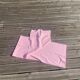 Pink checked cotton bolster cover