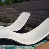 Pair of deckchairs zublena eurolax club med space age 1965