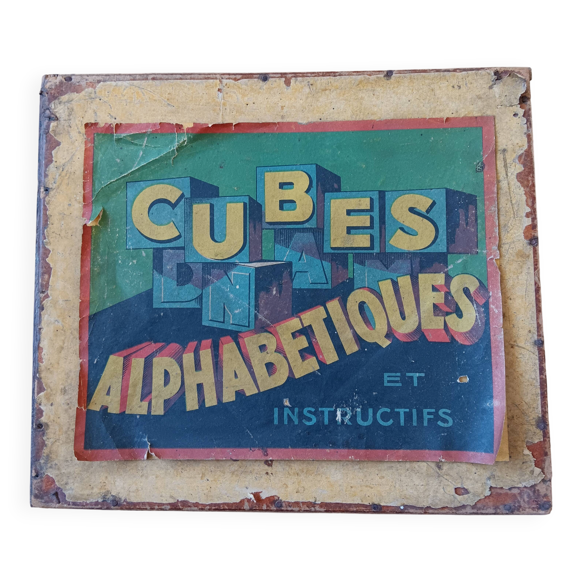 Instructional alphabetical cubes from the early 20th century.