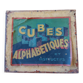 Instructional alphabetical cubes from the early 20th century.