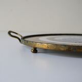 Ceramic and brass tray
