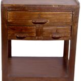 Old Burmese teak bedside furniture