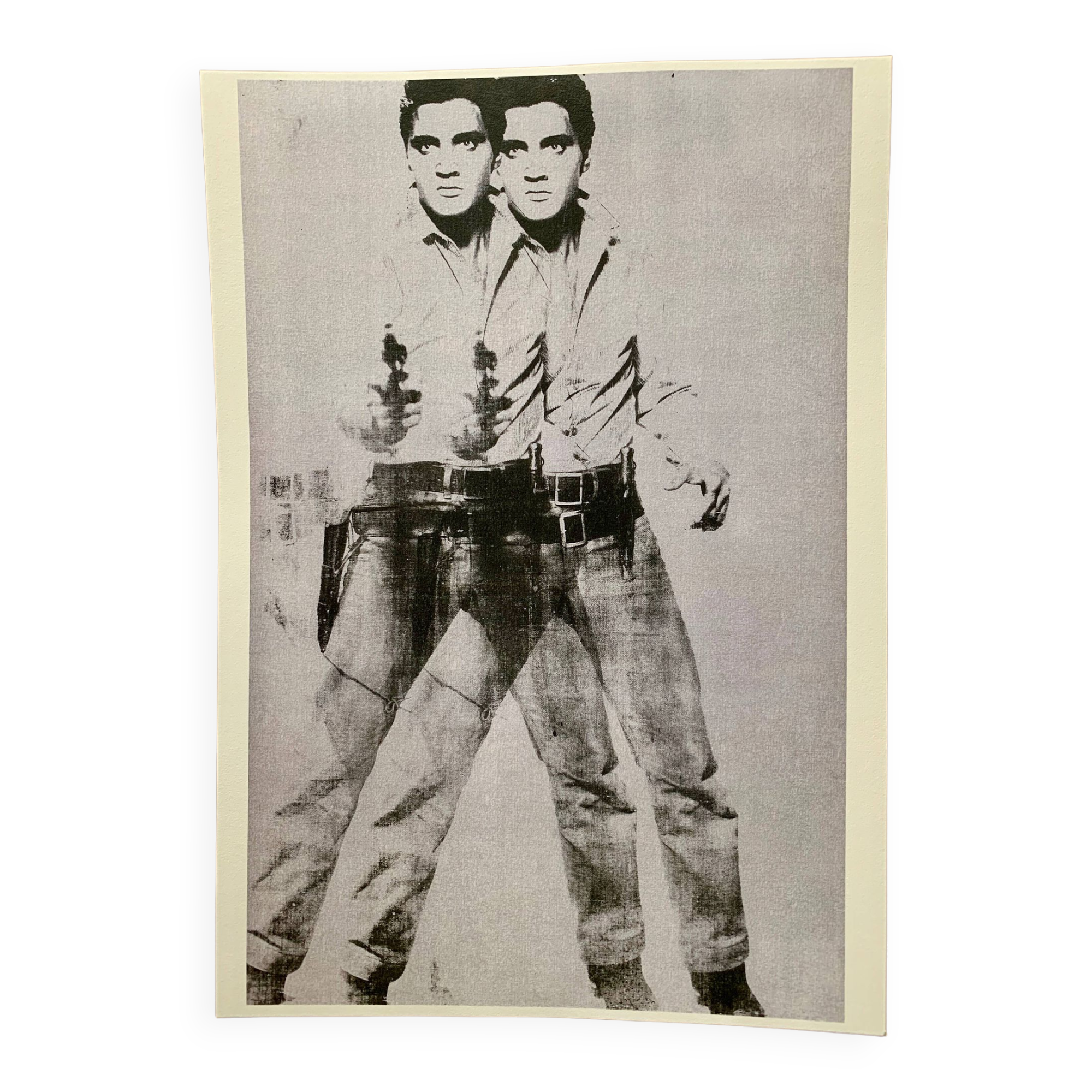Pop art original vintage reissue poster by andy warhol “double elvis 1963”