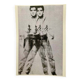 Pop art original vintage reissue poster by andy warhol “double elvis 1963”