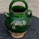 Ancient gargoulette in Corsican green glazed earth