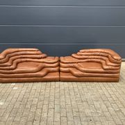 2x De Sede Terrazza DS-1025 (right & left element) Cognac