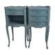 Pair of bedside tables revisited in blue