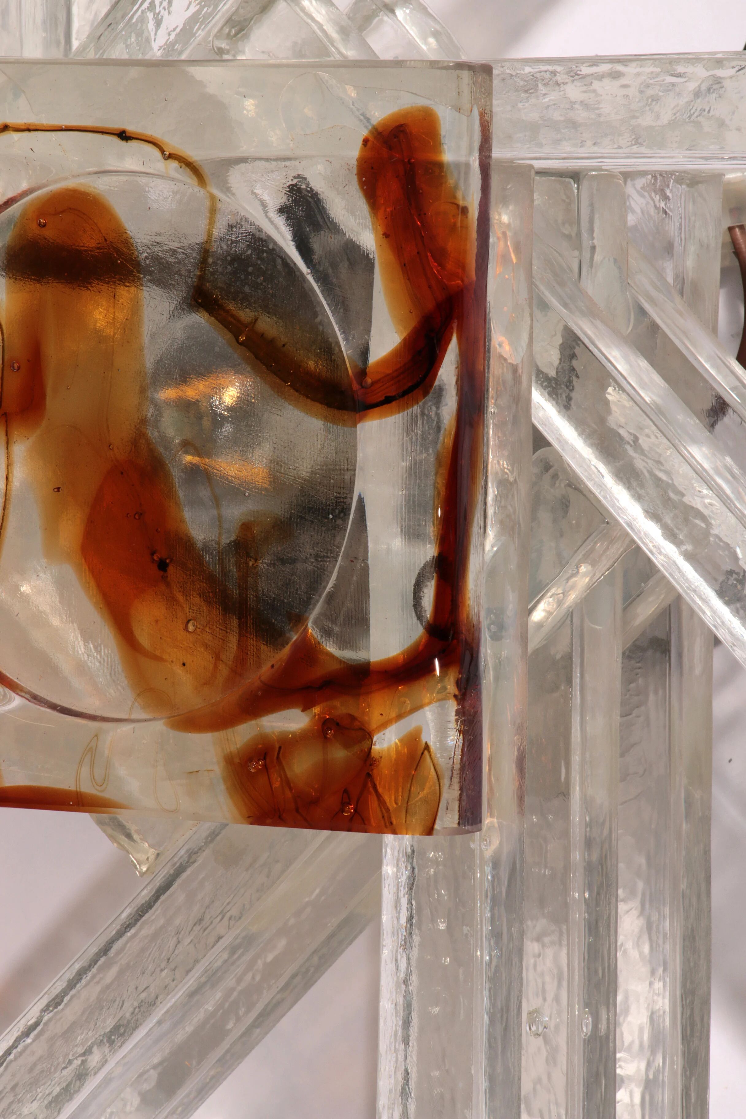 Glass wall light from PoliArte, Italy, 1970s