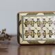 Old wooden box and mother-of-pearl