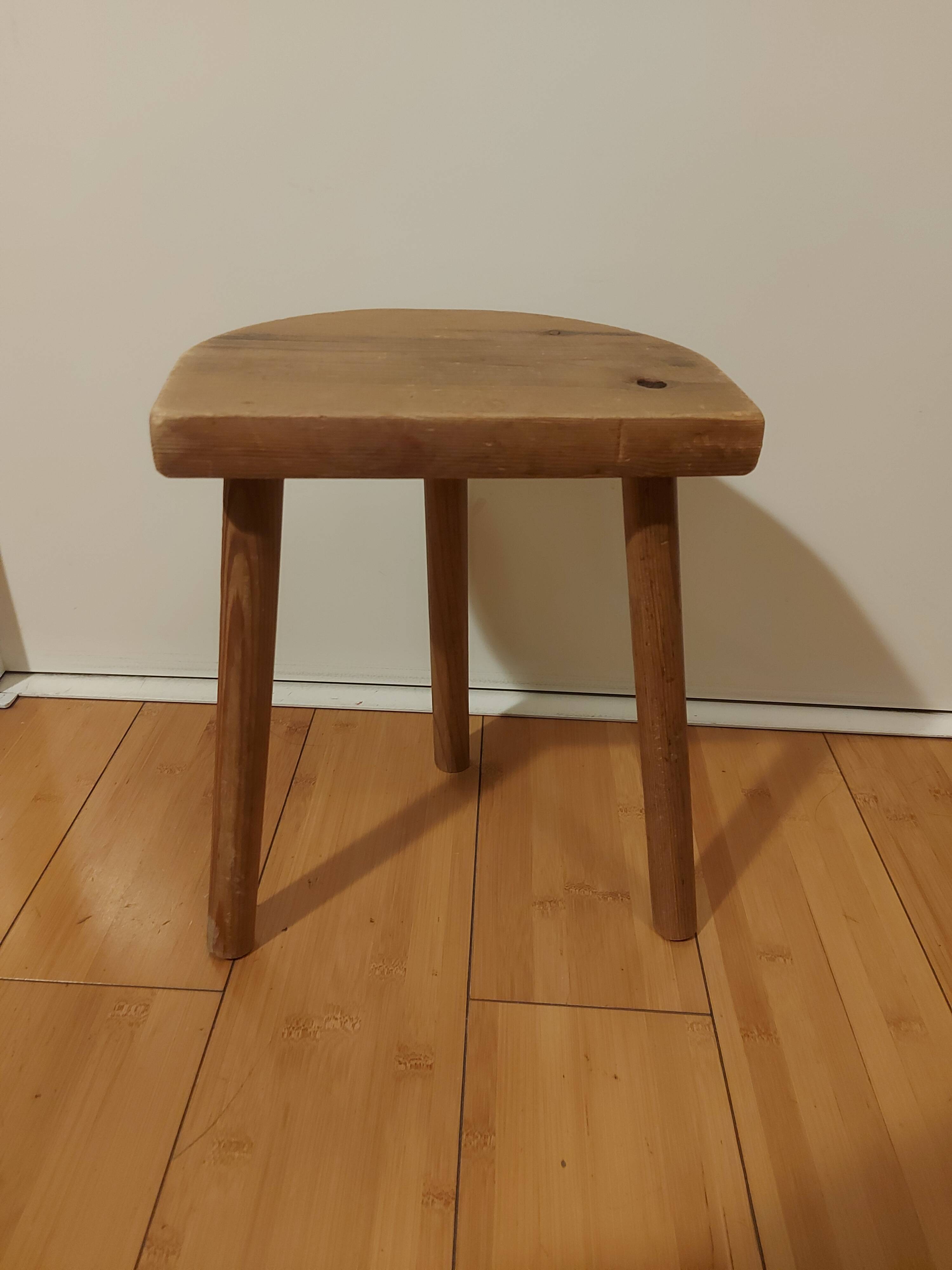 Vintage tripod wooden stool