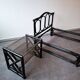 Bamboo and rattan bed and bedside table set, Italian design, 1970s.