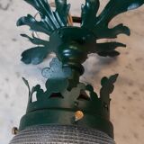 Lustre plafonnier verrerie en forme d'ogive