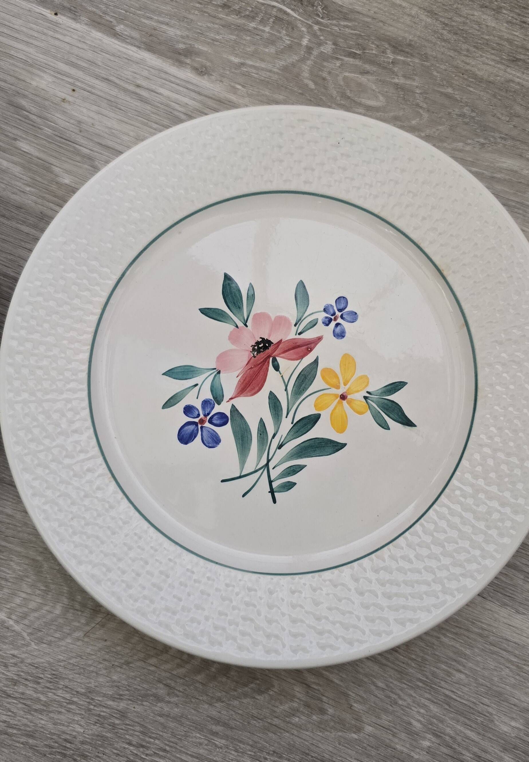 4 flat plates Fabiola Digoin Sarreguemines
