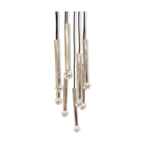 Vintage chrome cascading chandelier, 1970s