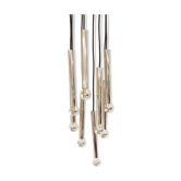 Lustre en cascade chromé vintage, années 1970