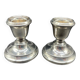 Pair of antique sterling silver candlesticks - English silversmith - 1934