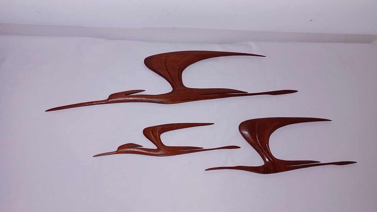 Wall decoration in teak Denmark 70