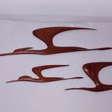 Wall decoration in teak Denmark 70