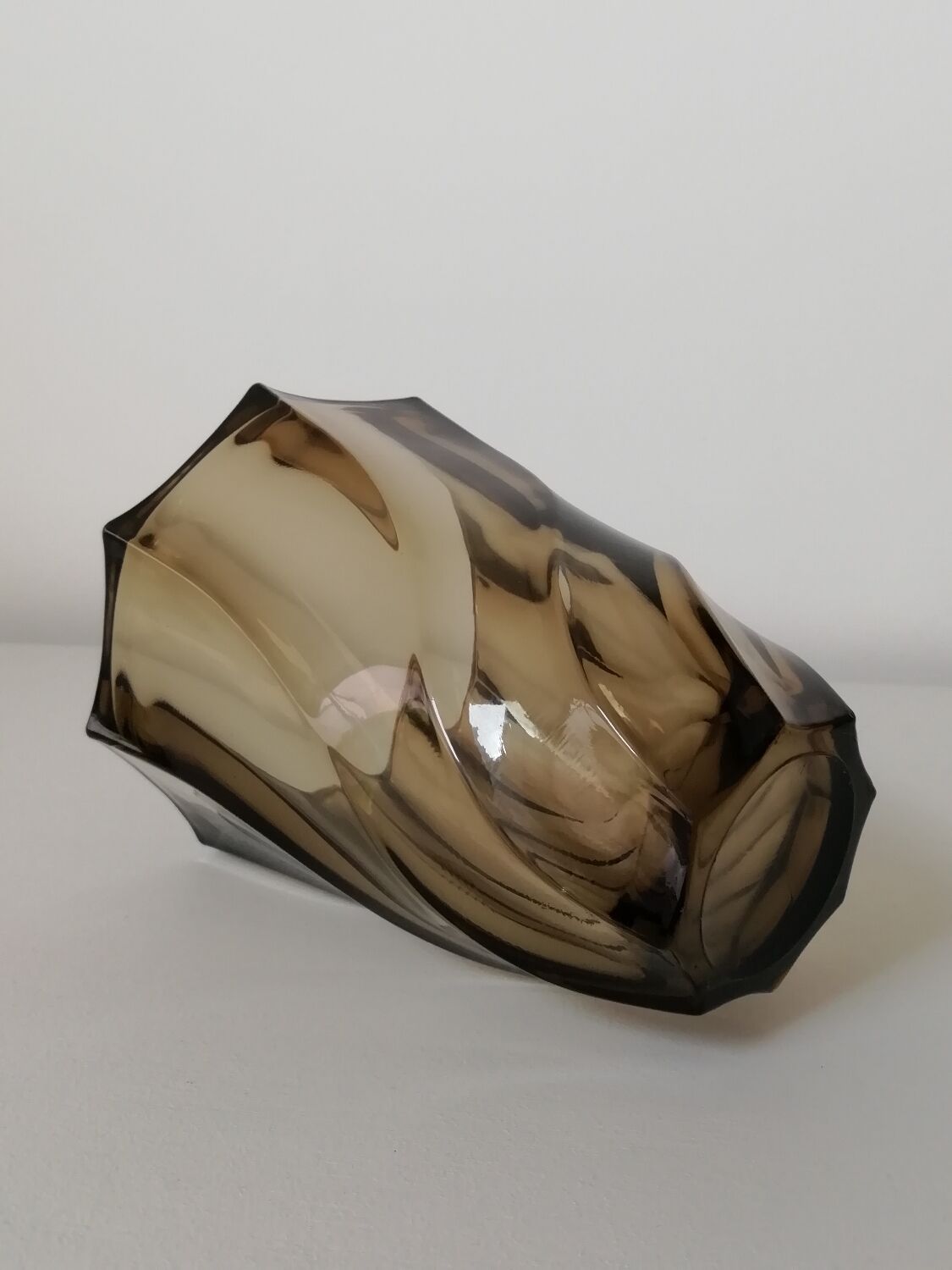 Smoked glass vase