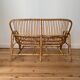 Vintage rattan bench