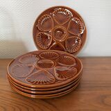 Set of 6 shell plates