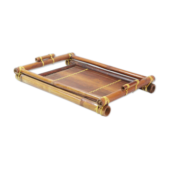 Vintage bamboo tray