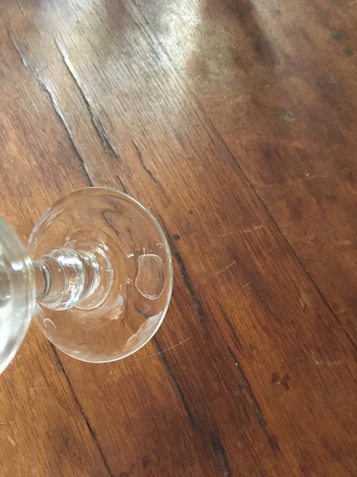 Together five mismatched stemware