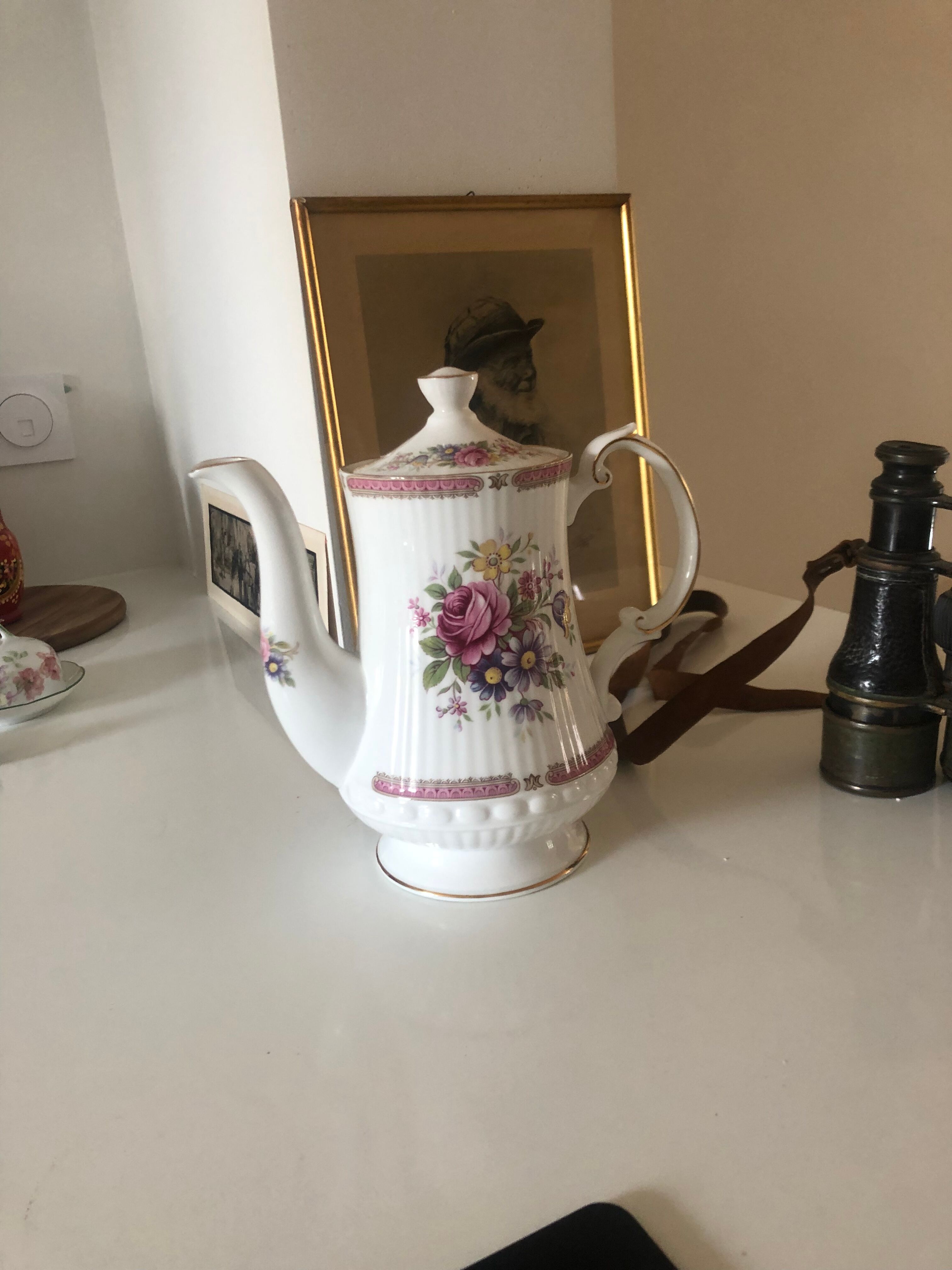 English porcelain coffee maker