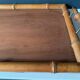 Old serving tray in faux bamboo and brass, 19th century