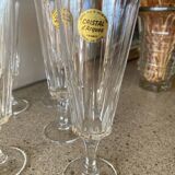 6 Cristal d'Arques flutes, Versaille model