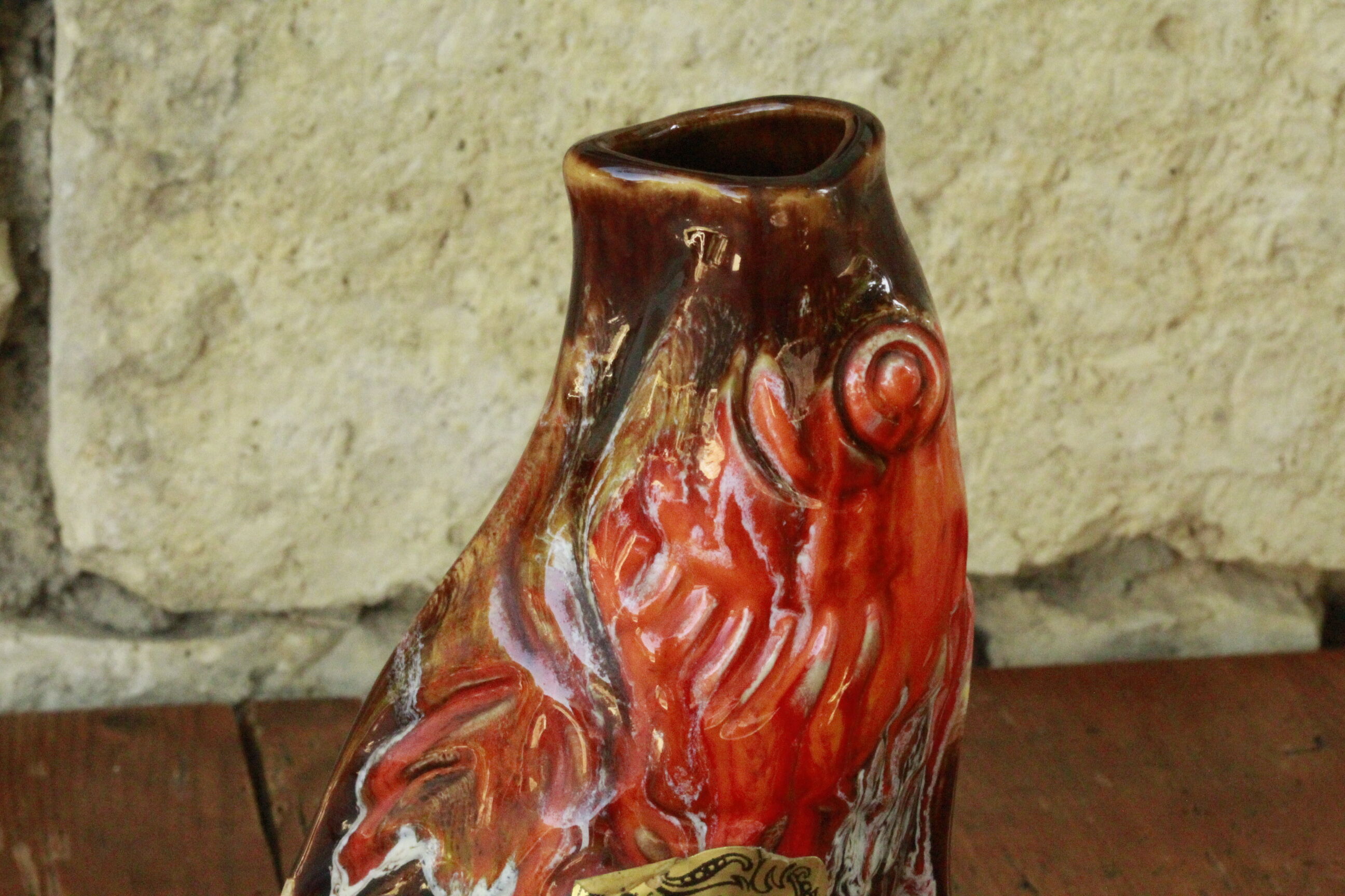 Cruche poisson céramique de Vallauris