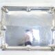 Service tray with silver metal belier 19th 77 X 52 cm