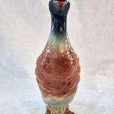 Zoomorphic pitcher barbotine Saint Clément Mallard Duck A028