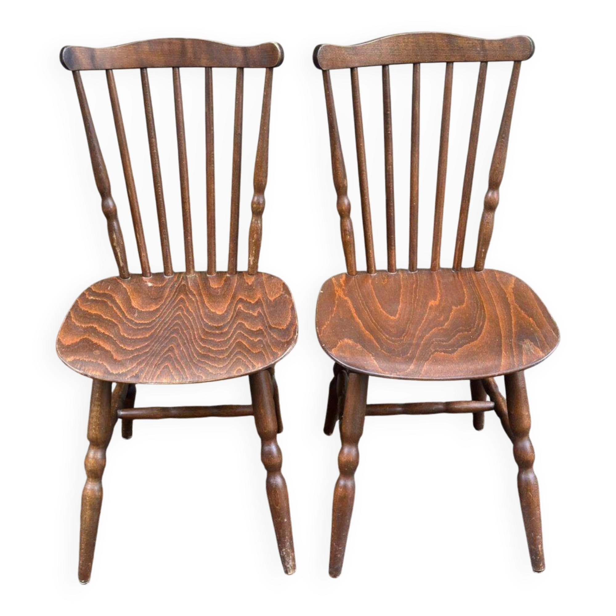 2 Baumann Tacoma Florida bistro chairs in solid wood