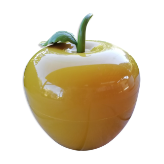 Mustard yellow ice cube apple