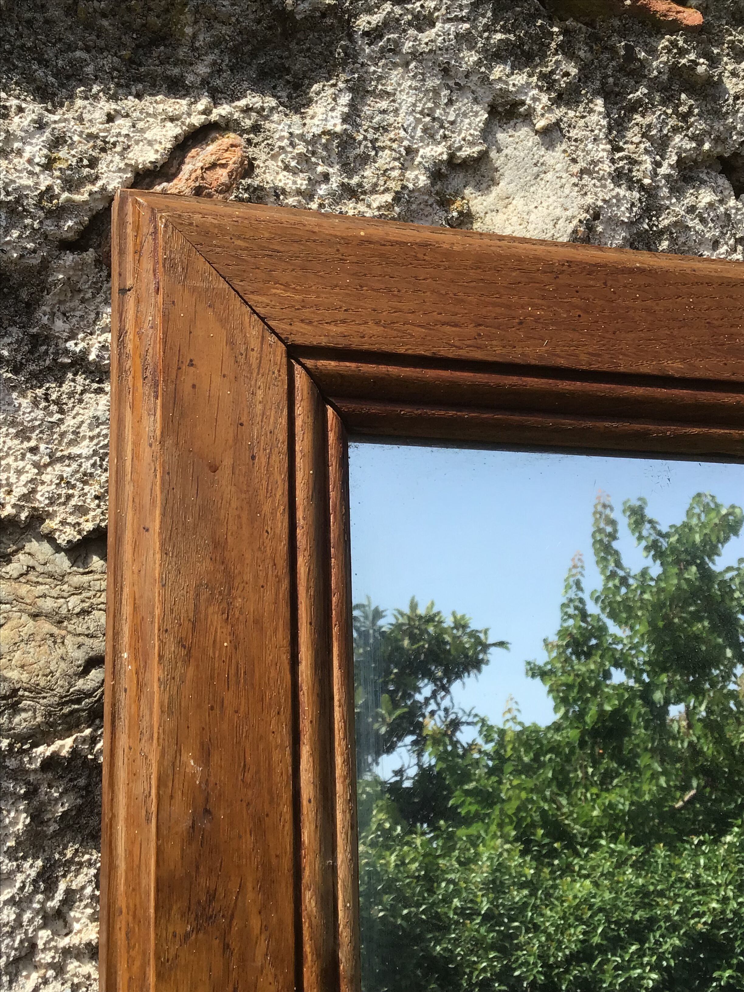 Old mirror wooden frame 33x42cm