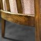 Pair of Mid-Century German Elegant Cherry Wood and Dusty Pink Fabric Armchairs