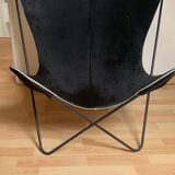 Vintage butterfly armchair with real leather
