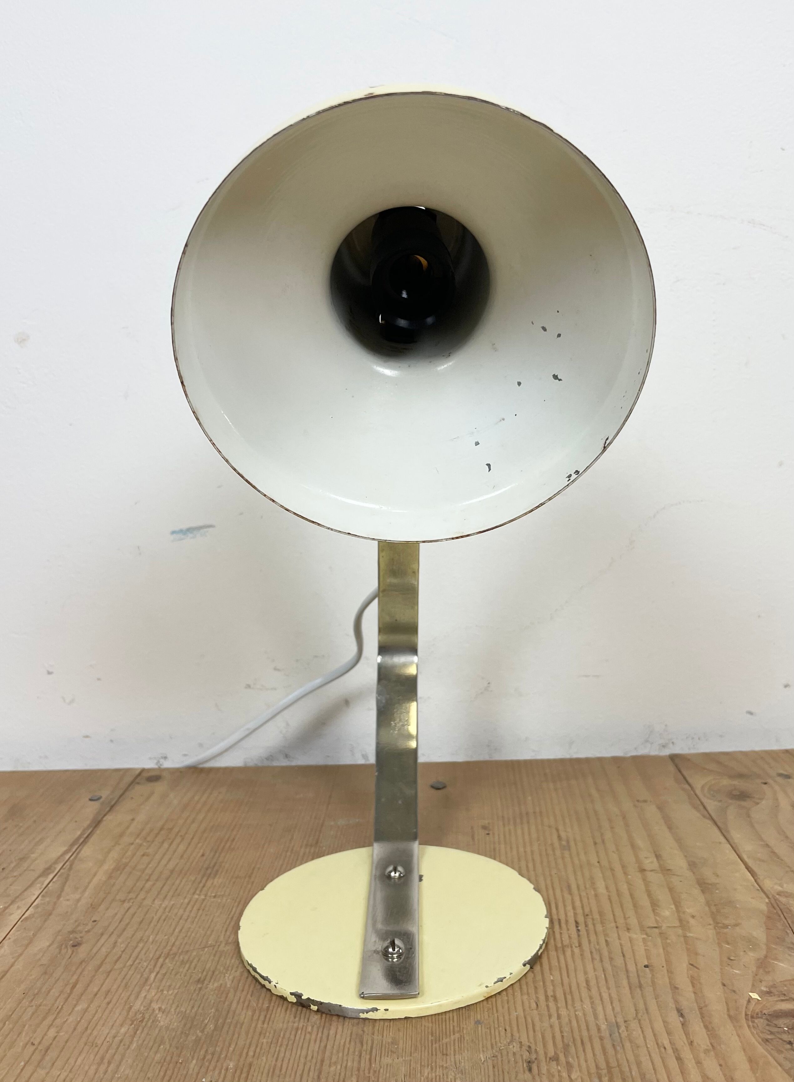 Beige industrial table lamp from Metal Mot, 1960s