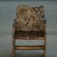 Unique wooden armchair in primitive Scandinavian "wabi-sabi" style, 20th century, 1950s.