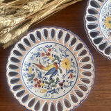Pair of Rouen earthenware plates