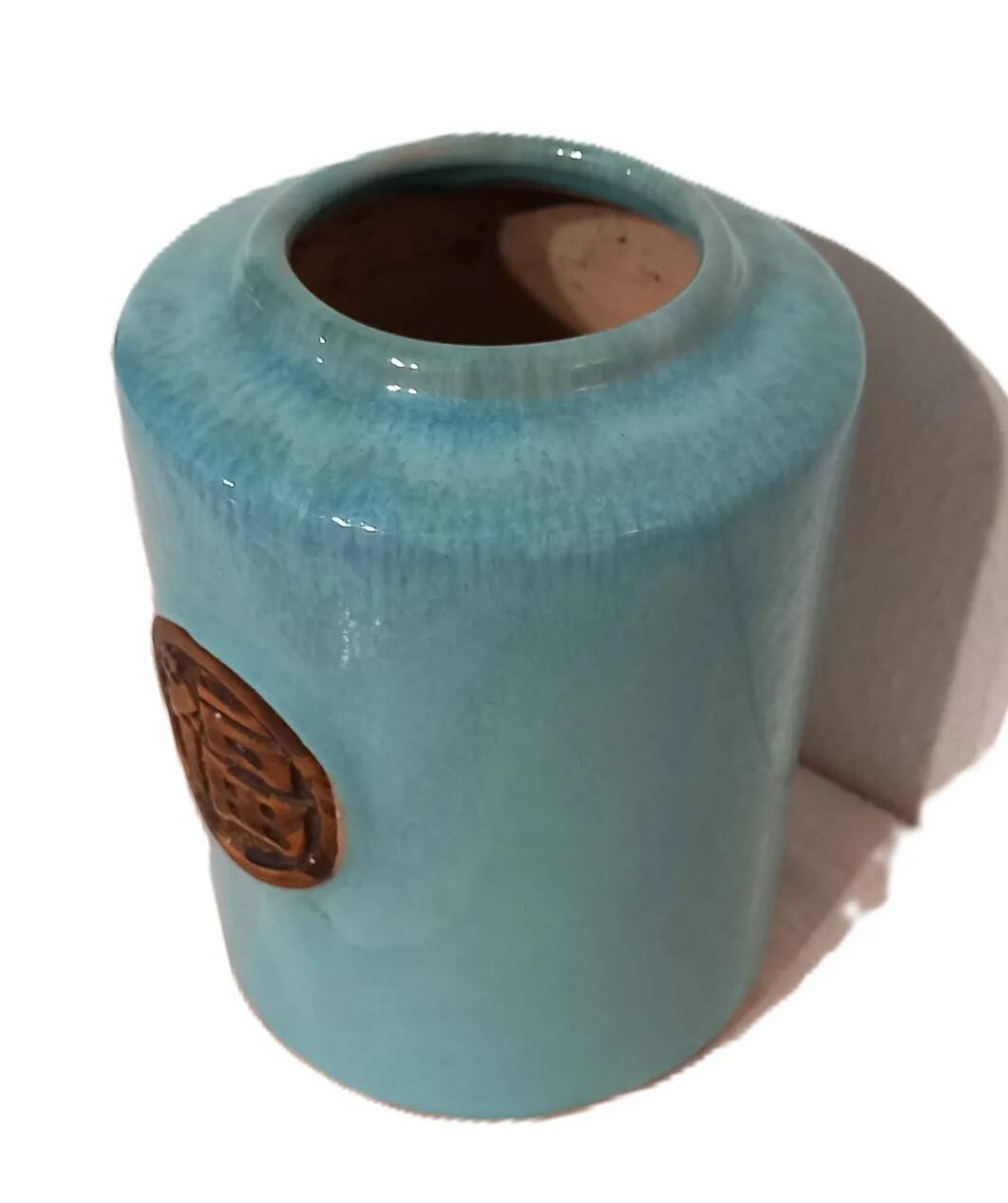 Vase bleu style asiatique