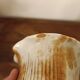 Large brutalist Italian ceramic vase, vintage two-tone, 60s/70s.