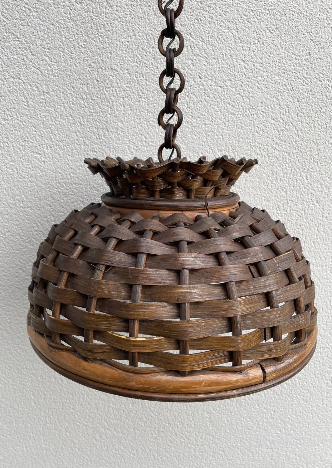Vintage rattan ceiling light