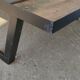 Table basse bois et métal de style industriel