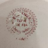 Dessert plate in iron earth