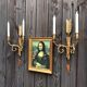 Pair of wall lamps decorated with bronze arrows "Cupid"