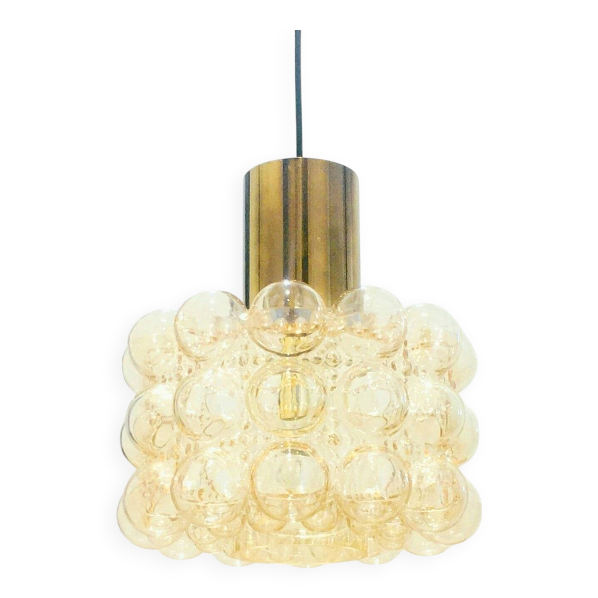 Large Mid-Century Bubble Glass Ceiling Light by H.Tynell for Limburg, 1960s